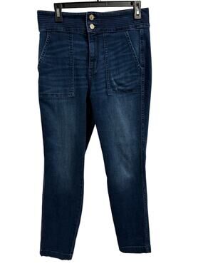 WHBM Extra High Rise Slim Sz 10 Everyday Soft Utility Pocket Jeans Comfort EUC